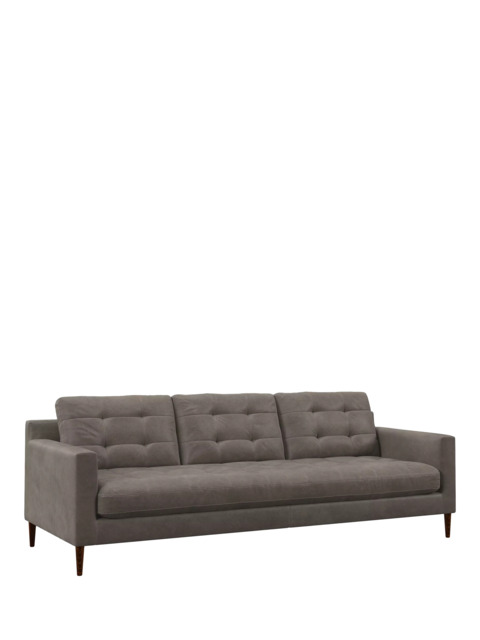 John Lewis Draper II Grand 4 Seater Leather Sofa, Dark Leg - image 1