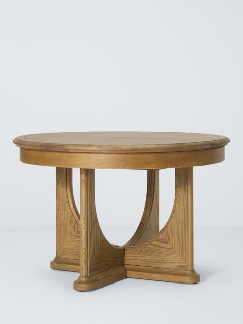 John Lewis Arch 4-6 Seater Round Extending Dining Table, Natural Oak - image 1