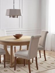 John Lewis Arch 4-6 Seater Round Extending Dining Table, Natural Oak - thumbnail 2