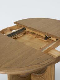John Lewis Arch 4-6 Seater Round Extending Dining Table, Natural Oak - thumbnail 6