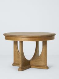 John Lewis Arch 4-6 Seater Round Extending Dining Table, Natural Oak