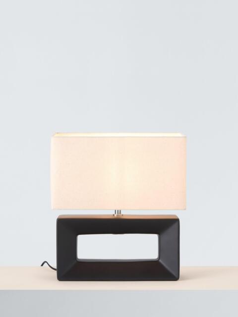 Amani Short Block Table Lamp, Black - image 1