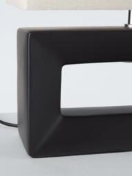 Amani Short Block Table Lamp, Black - thumbnail 4