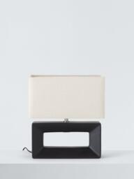Amani Short Block Table Lamp, Black - thumbnail 2