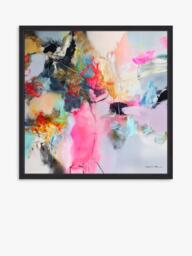 John Lewis Natasha Barnes 'Butterfly Kisses' Framed Canvas Print, 86 x 86cm, Pink/Multi - thumbnail 1