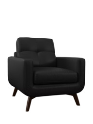 John Lewis Barbican Leather Armchair, Dark Leg