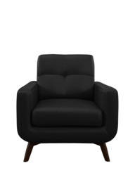 John Lewis Barbican Leather Armchair, Dark Leg - thumbnail 5