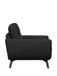 John Lewis Barbican Leather Armchair, Dark Leg - thumbnail 3
