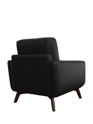 John Lewis Barbican Leather Armchair, Dark Leg - thumbnail 4