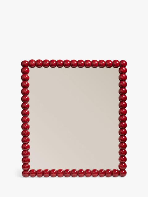 OKA Bobina Bobble Square Wall Mirror, 81 x 91cm, Chinese Red - image 1