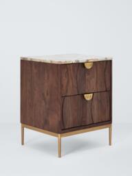 John Lewis Athena Bedside Table, Café