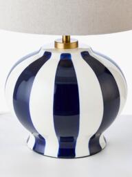 John Lewis Burano Striped Ceramic Table Lamp - thumbnail 5