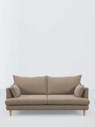 John Lewis Fika Large 3 Seater Sofa, Light Leg, Chunky Chenille Natural - thumbnail 4