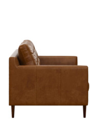 John Lewis Draper II Large 3 Seater Leather Sofa, Dark Leg - thumbnail 3