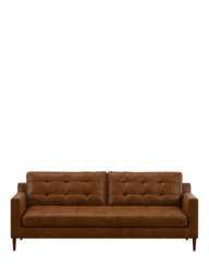 John Lewis Draper II Large 3 Seater Leather Sofa, Dark Leg - thumbnail 5