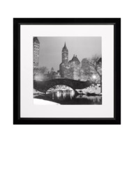 Brookpace Lascelles 'Central Park' New York Framed Print, 45 x 45cm, Black/White