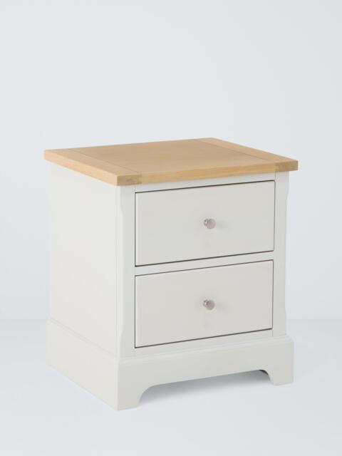 John Lewis Seconds Cove 2 Drawer Bedside Table, Like New, Greige Oak - image 1