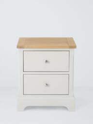 John Lewis Seconds Cove 2 Drawer Bedside Table, Like New, Greige Oak - thumbnail 2