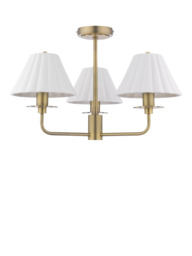 Laura Ashley Mixbury 3 Arm Semi-Flush Ceiling Light, Metallic Bronze - thumbnail 4