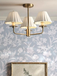 Laura Ashley Mixbury 3 Arm Semi-Flush Ceiling Light, Metallic Bronze - thumbnail 2
