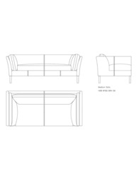 Halo Groucho Medium 2 Seater Leather Sofa, Dark Leg - thumbnail 2