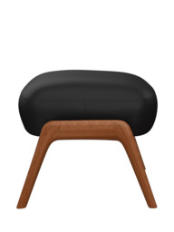John Lewis Hendricks Leather Footstool, Dark Leg - thumbnail 3