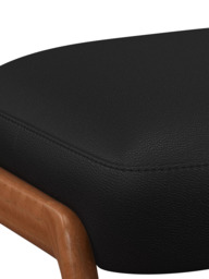 John Lewis Hendricks Leather Footstool, Dark Leg - thumbnail 6