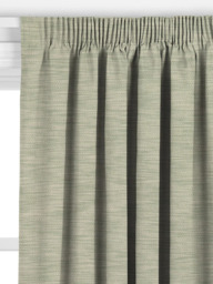 John Lewis Cotton Linen Slub Made to Measure Curtains or Roman Blind, Green - thumbnail 2