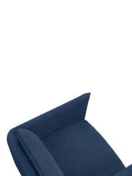 Cozmo Cozy Armchair, Blue Velvet Blue Piping - thumbnail 6