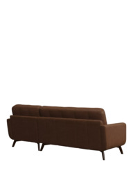John Lewis Barbican RHF Chaise Leather Sofa, Dark Leg - thumbnail 4