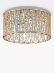John Lewis Emilia Crystal Drum Flush Ceiling Light - thumbnail 3
