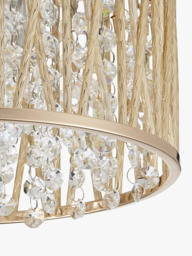 John Lewis Emilia Crystal Drum Flush Ceiling Light - thumbnail 4
