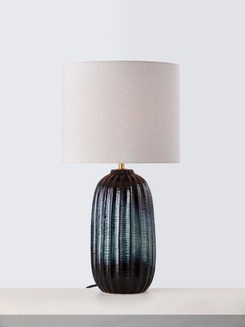 John Lewis Strata Ceramic Table Lamp, Blue - image 1