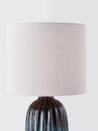 John Lewis Strata Ceramic Table Lamp, Blue - thumbnail 3