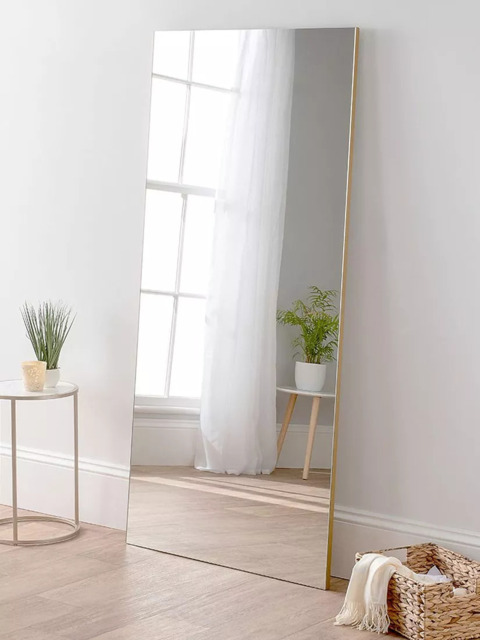 Yearn Delicacy Rectangular Wood Frame Leaner Mirror - image 1
