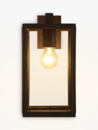 John Lewis Louvre Outdoor Glass Lantern, Coffee - thumbnail 3