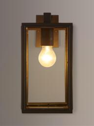 John Lewis Louvre Outdoor Glass Lantern, Coffee - thumbnail 1