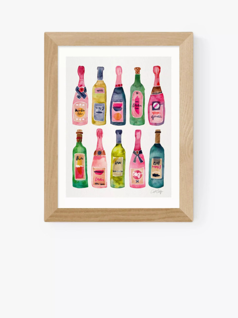 EAST END PRINTS Cat Coquillette 'Champagne' Framed Print