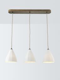 John Lewis Mannez Over Diner Ceiling Light, White - thumbnail 1