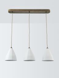 John Lewis Mannez Over Diner Ceiling Light, White - thumbnail 2