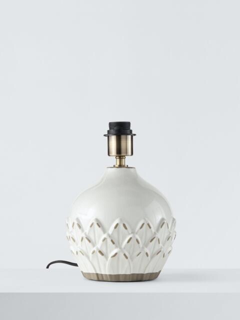 John Lewis Romi Terracotta Lamp Base, White - image 1