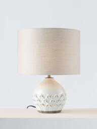 John Lewis Romi Terracotta Lamp Base, White - thumbnail 2