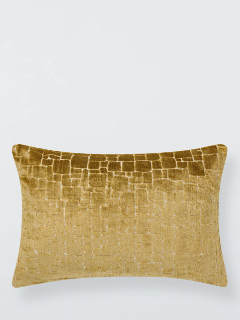 John Lewis Irregular Blocks Velvet Cushion - image 1
