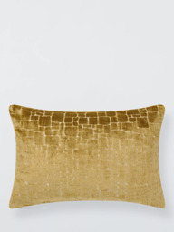 John Lewis Irregular Blocks Velvet Cushion - thumbnail 1