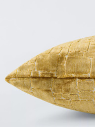 John Lewis Irregular Blocks Velvet Cushion - thumbnail 3