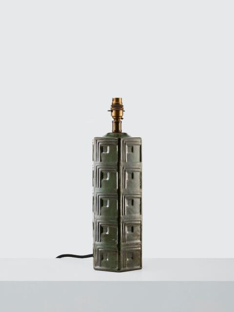 John Lewis Hex Ceramic Table Lamp Base, Green - image 1