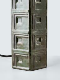 John Lewis Hex Ceramic Table Lamp Base, Green - thumbnail 5