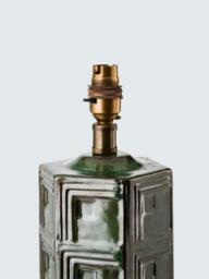 John Lewis Hex Ceramic Table Lamp Base, Green - thumbnail 4