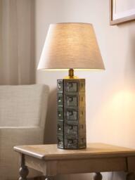 John Lewis Hex Ceramic Table Lamp Base, Green - thumbnail 2