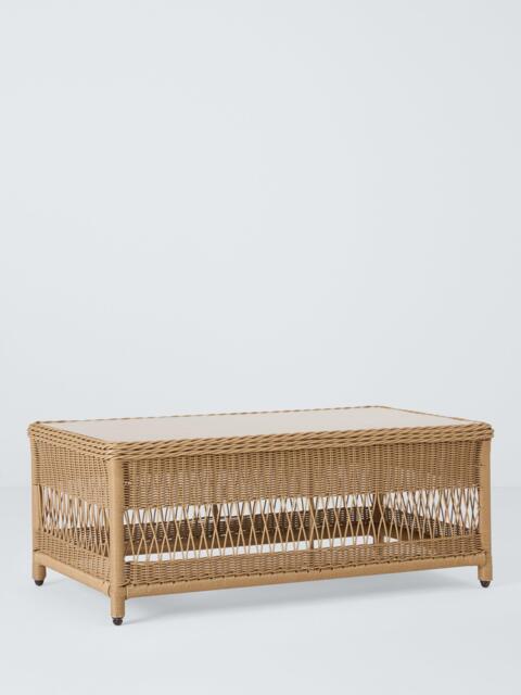 John Lewis Harbour Weave Rectangular Garden Coffee Table, 99cm, Natural - image 1